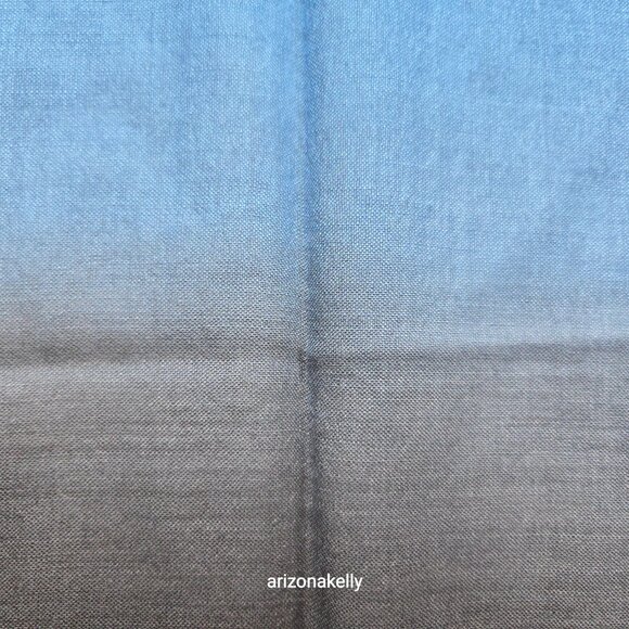 NWOT Eileen Fisher Wool Ombre Lightweight Scarf Blue Gradient - Picture 3 of 8